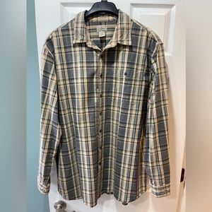 L.L. Bean Men’s XLT Flannel Long Sleeve Button Up Plaid Shirt OKVH9
